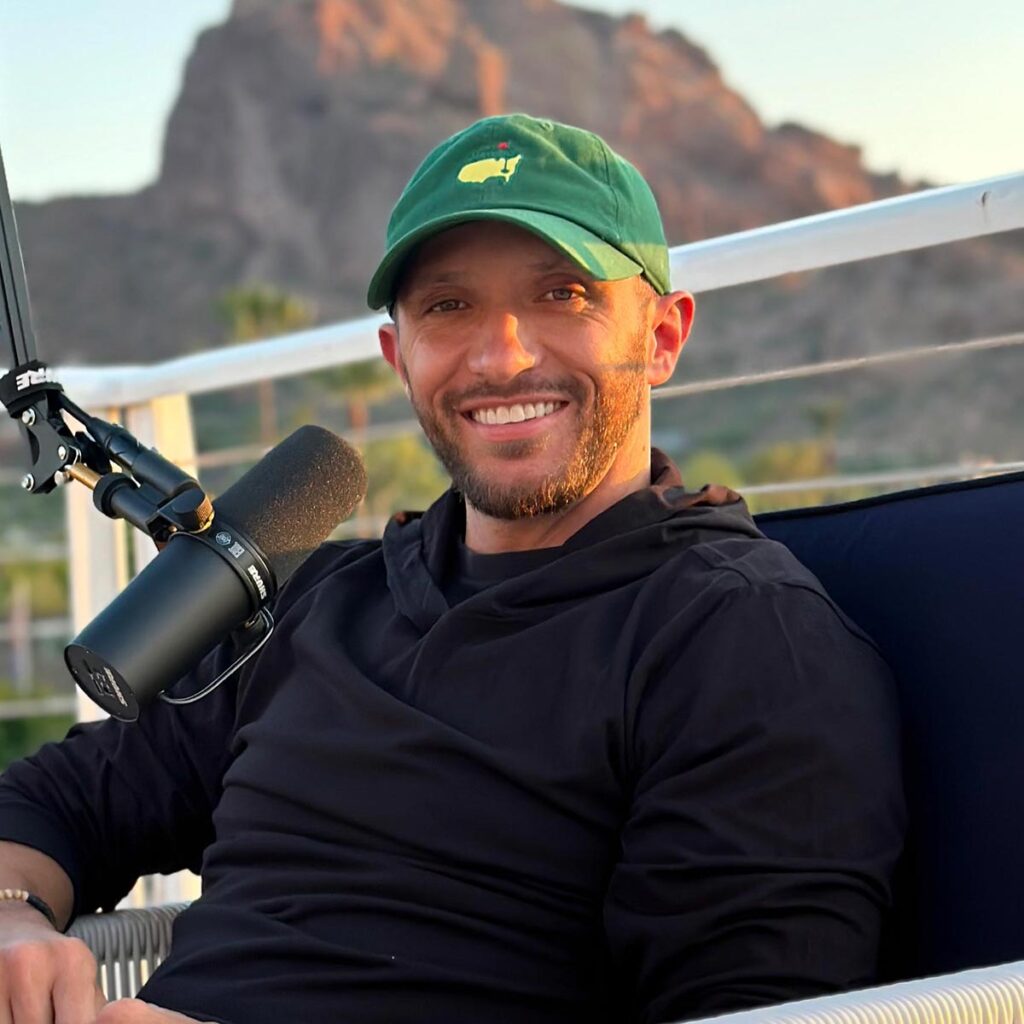 Brady Howe with a microphone